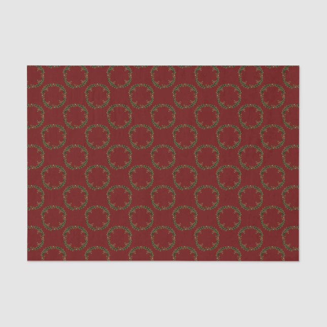 Papel De Seda Navidades góticos Wreath Patterned (Anverso)