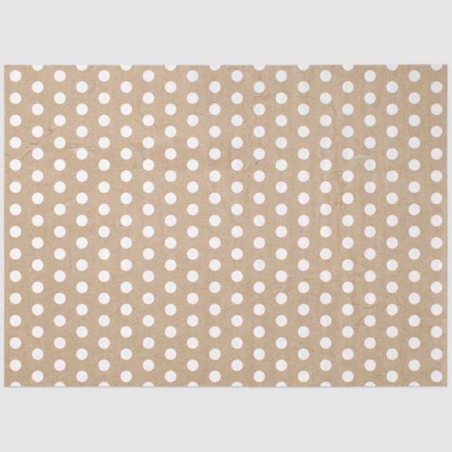 Papel De Seda Navidades Green Polka Dots Kraft (Anverso)