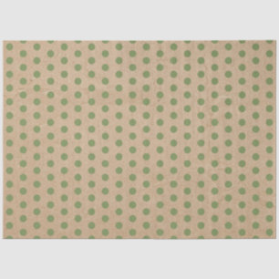 Papel De Seda Navidades Green Polka Dots Kraft