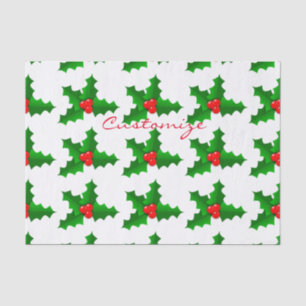 Papel De Seda Navidades Green y red holly Thunder_Cove