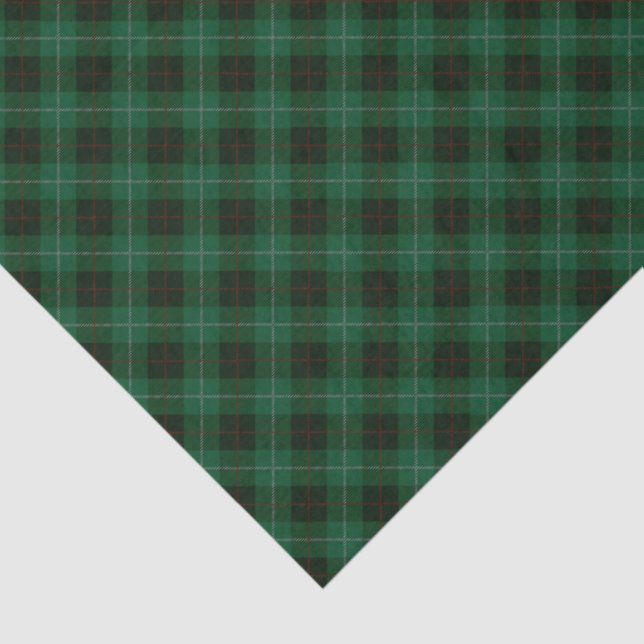 Papel De Seda Navidades Green y Red Tartan Plaid (Detalle)