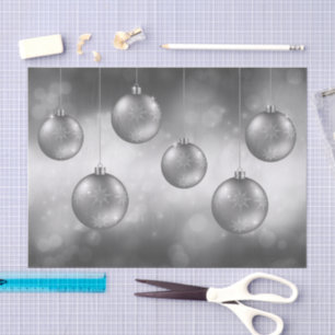 Papel De Seda Navidades Gris Plateados Se Baucan En Bokeh Gris