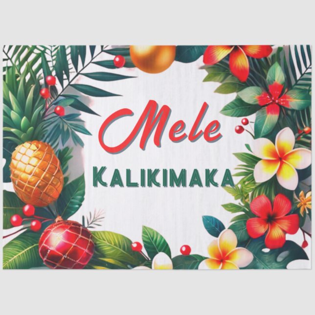 Papel De Seda Navidades hawaianos - Guerra tropical (Anverso)