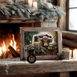 Papel De Seda Navidades Highland Cow Rustic Truck Decoupage
