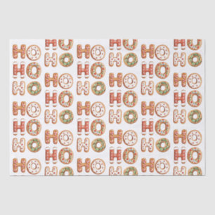 Papel De Seda Navidades Ho Ho Ho Ho Gingerbread Cookie