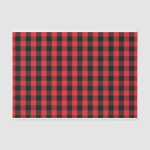 Papel De Seda Navidades Holiday Cute Red Black Buffalo Check