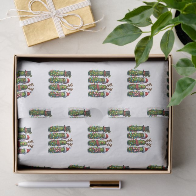 Papel De Seda Navidades Holiday Dill Pickles Gift Tissue Paper (Regalo )