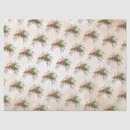 Papel De Seda Navidades Holly Branch Tissue Paper