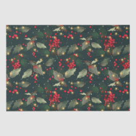 Papel De Seda Navidades Holly Light Garland Tissue Paper