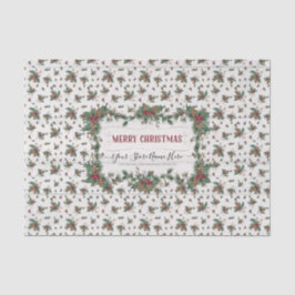 Papel De Seda Navidades Holly Pine Mistletoe Classic Business