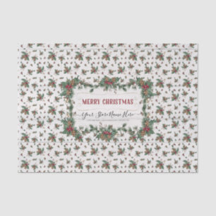 Papel De Seda Navidades Holly Pine Mistletoe Classic Business