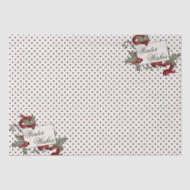 Papel De Seda Navidades-Holly-POLKA-DOT-Winter Wiers