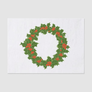 Papel De Seda Navidades Holly Wreath