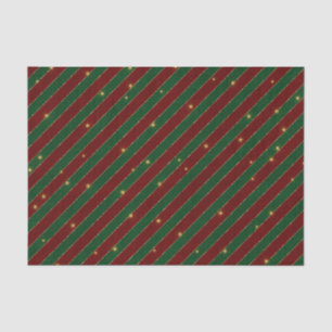PAPEL DE SEDA NAVIDADES HUELLAS DE DIAGONAL ROJAS Y VERDES