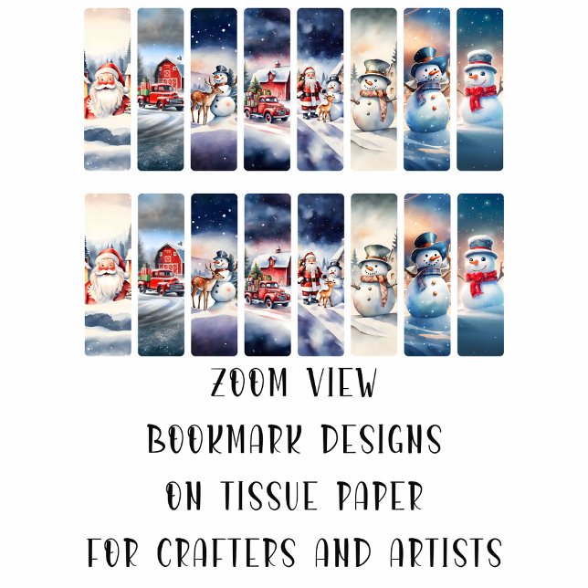 Papel De Seda Navidades Imagen DIY Decoupage Bookmark Craft (Subido por el creador)