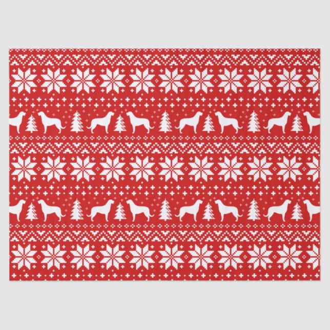 Papel De Seda Navidades irlandeses de siluetas volcánicas (Anverso)