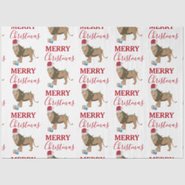 Papel De Seda Navidades leen gracioso animal con Santa Hat