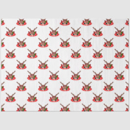 Papel De Seda Navidades lindos y festivos de reno rojo