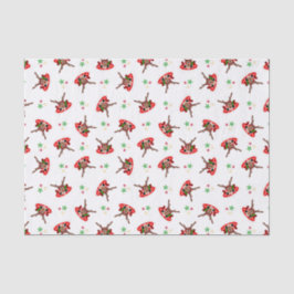 Papel De Seda Navidades lindos y festivos de reno rojo