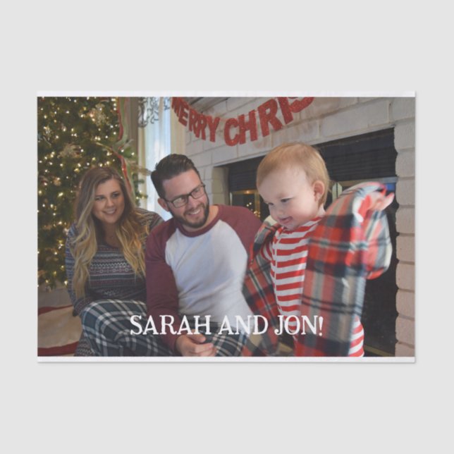 Papel De Seda Navidades mágicos con tu foto (Anverso)