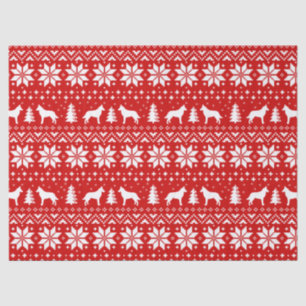 Papel De Seda Navidades malineses belgas de siluetas de color ro