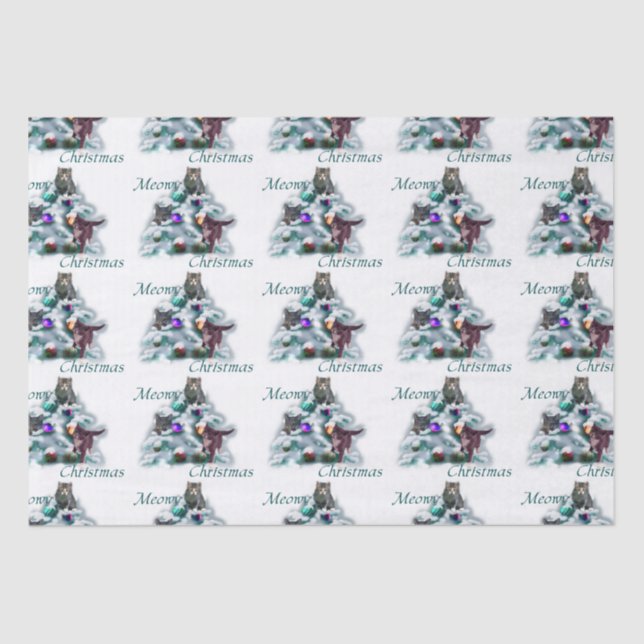 Papel De Seda Navidades Meowy (Anverso)