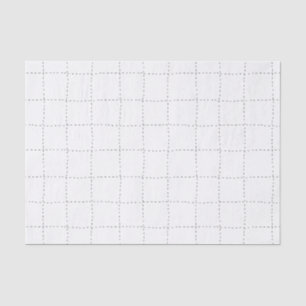 Papel De Seda Navidades minimalistas Líneas punteadas en blanco