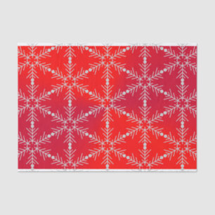 Papel De Seda Navidades modernos de copos de nieve rojos