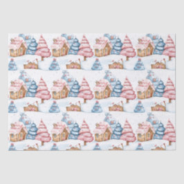 Papel De Seda Navidades modernos Gingerbread House Cute Pastel