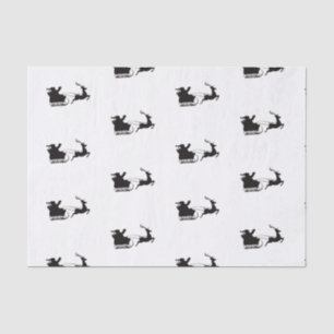 Papel De Seda Navidades modernos Santa Sleigh y renos