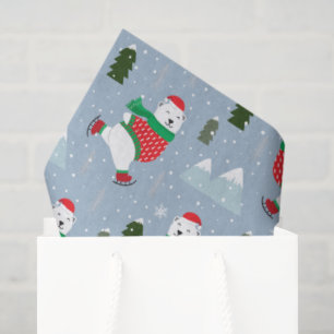 Papel De Seda Navidades modernos vacaciones oso polar
