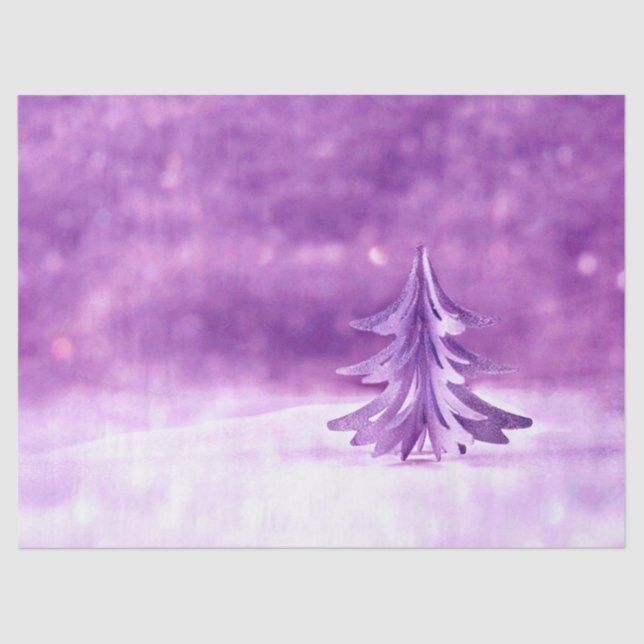 Papel De Seda Navidades morados Winter Wonderland (Anverso)