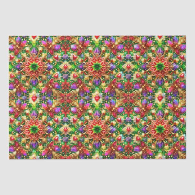 Papel De Seda ~ Navidades multicolores Envueltos ~ (Anverso)