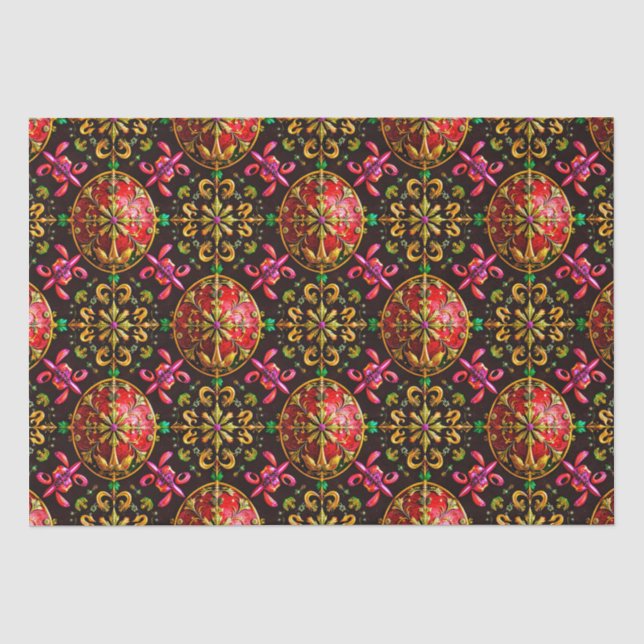 Papel De Seda ~ Navidades multicolores Envueltos ~ (Anverso)