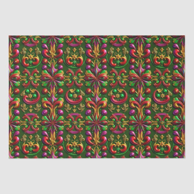 Papel De Seda ~ Navidades multicolores Envueltos ~ (Anverso)