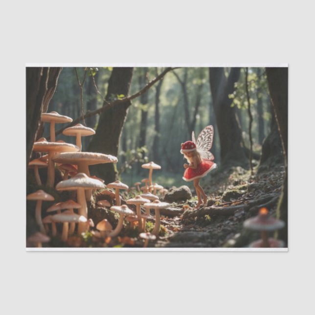 Papel De Seda Navidades Mushroom Fairy Decoupage (Anverso)