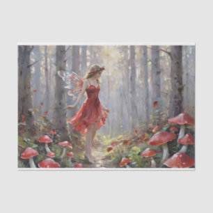 Papel De Seda Navidades Mushroom Fairy Decoupage