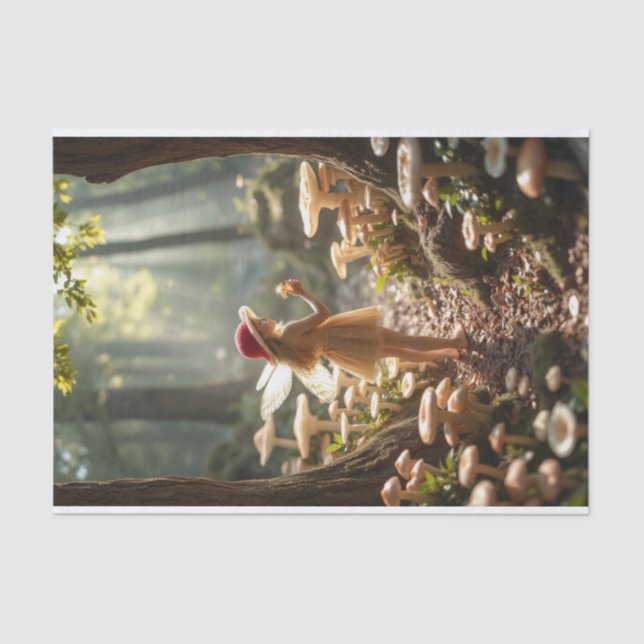 Papel De Seda Navidades Mushroom Fairy Decoupage (Anverso)