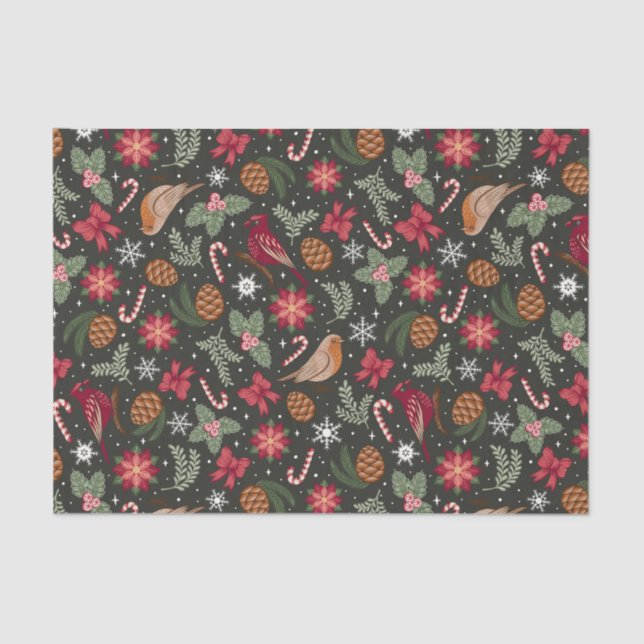 Papel De Seda Navidades naturales de Ditsy (Anverso)