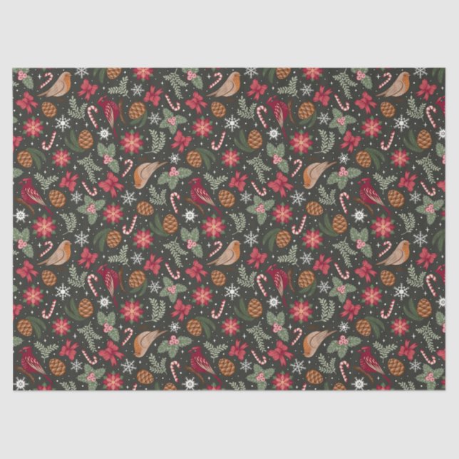 Papel De Seda Navidades naturales de Ditsy (Anverso)