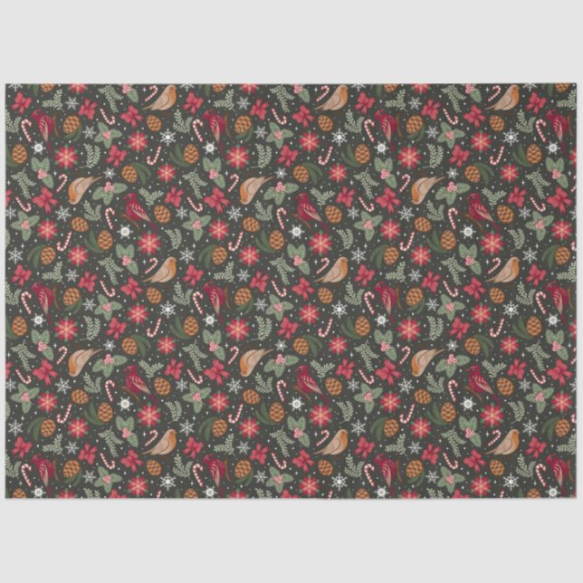 Papel De Seda Navidades naturales de Ditsy (Anverso)