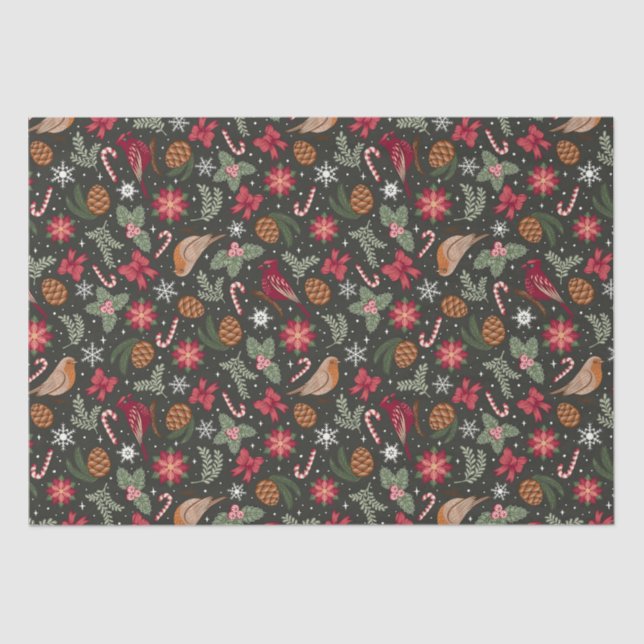 Papel De Seda Navidades naturales de Ditsy (Anverso)