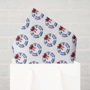 Papel De Seda Navidades náuticos: Preservador de vida con ceño