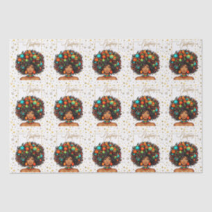 Papel De Seda Navidades negros Sista Melanin Queen Women Xmas