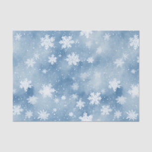 Papel De Seda Navidades Nieves con cielo azul claro