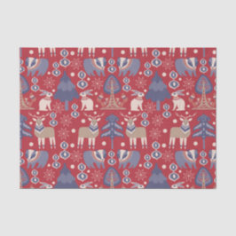 Papel De Seda Navidades nórdicos venado escandinavo