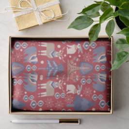 Papel De Seda Navidades nórdicos venado escandinavo