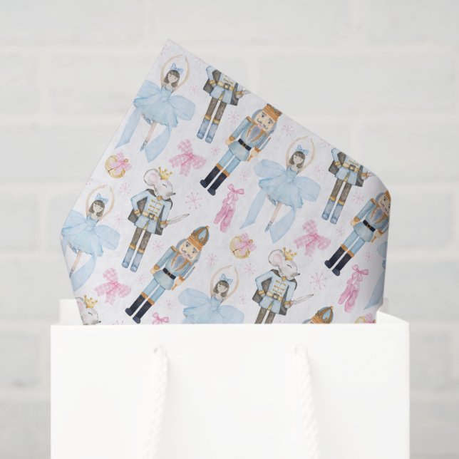 Papel De Seda Navidades Nutcracker de acuarela (Bolsa de regalo)