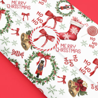 Papel De Seda Navidades Nutcracker Stockings Red Tissue Paper