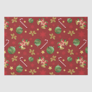Papel De Seda Navidades Ornamant & Candy Cane Pattern